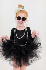 Mila & Rose ® Black 3/4 Tutu Leotard For Girls Dance Class Fluffy Layers - 
