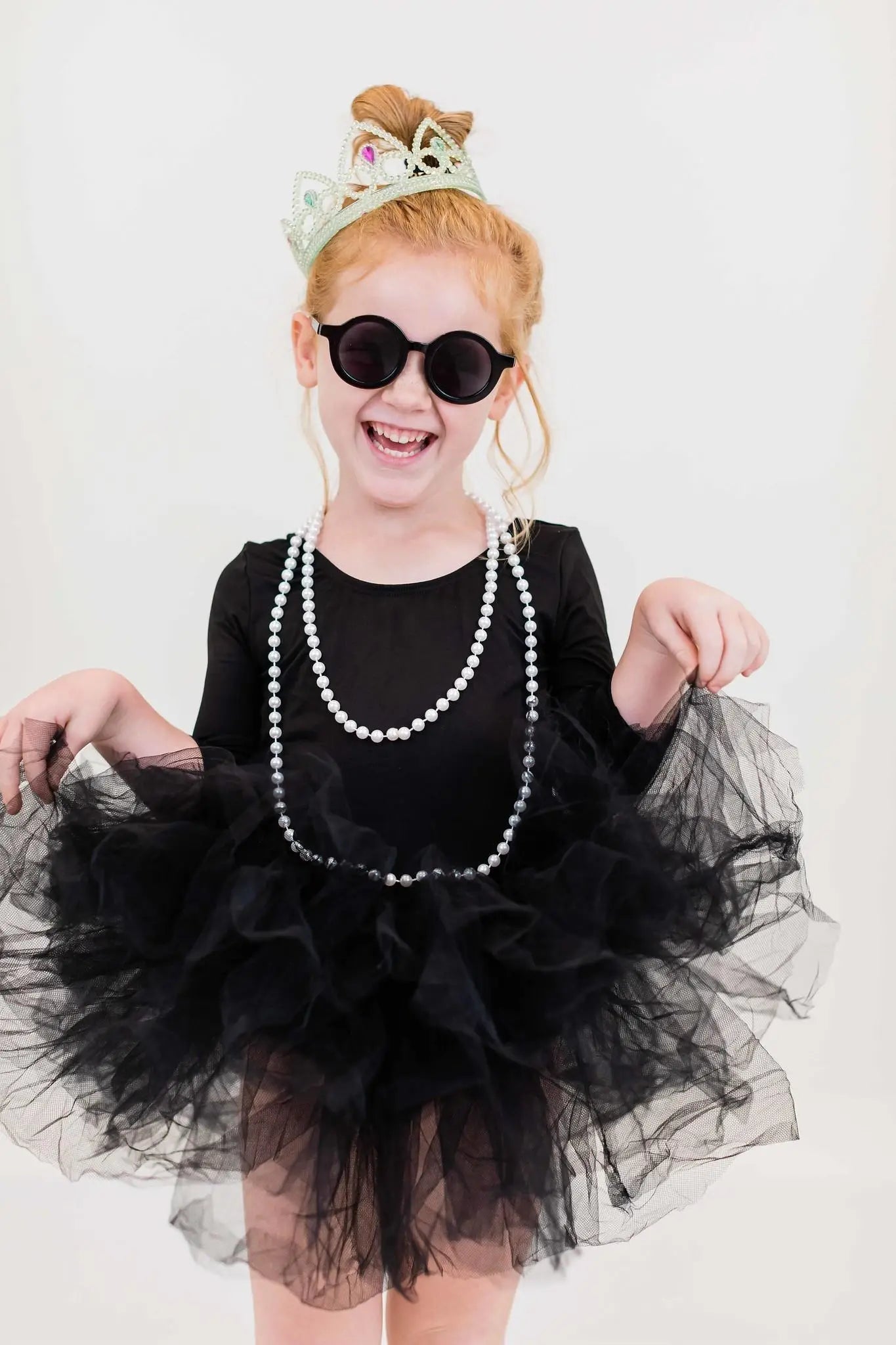 Mila & Rose ® Black 3/4 Tutu Leotard For Girls Dance Class Fluffy Layers - 
