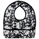 Texas Tushies Black Acid Wash Flip Bib with Pocket for Messy Babies During Mealtime - 