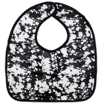 Texas Tushies Black Acid Wash Flip Bib with Pocket for Messy Babies During Mealtime - 