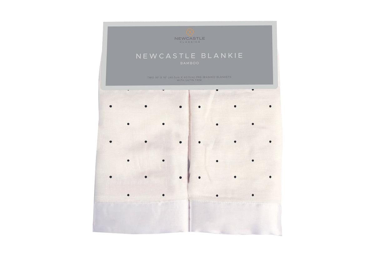 Newcastle Classics Black and White Polka Dot Bamboo Newcastle Blankie