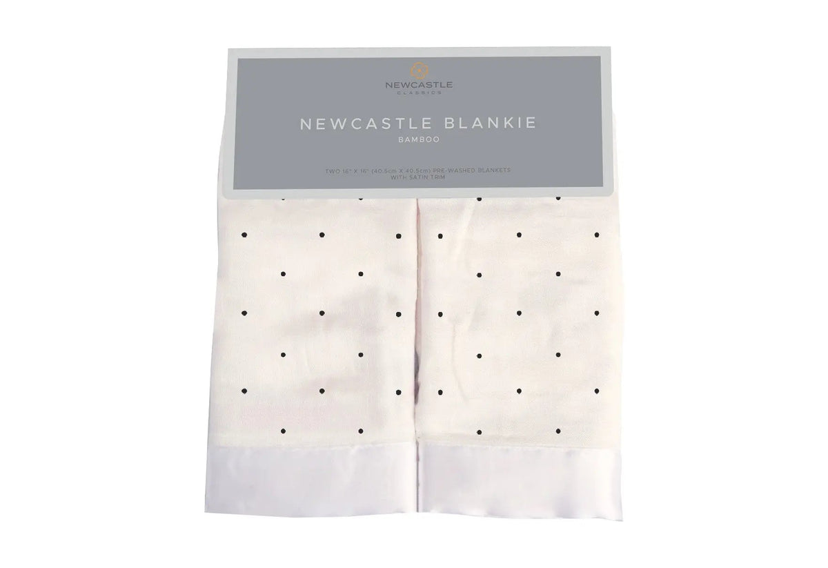 Newcastle Classics Black and White Polka Dot Bamboo Newcastle Blankie - 