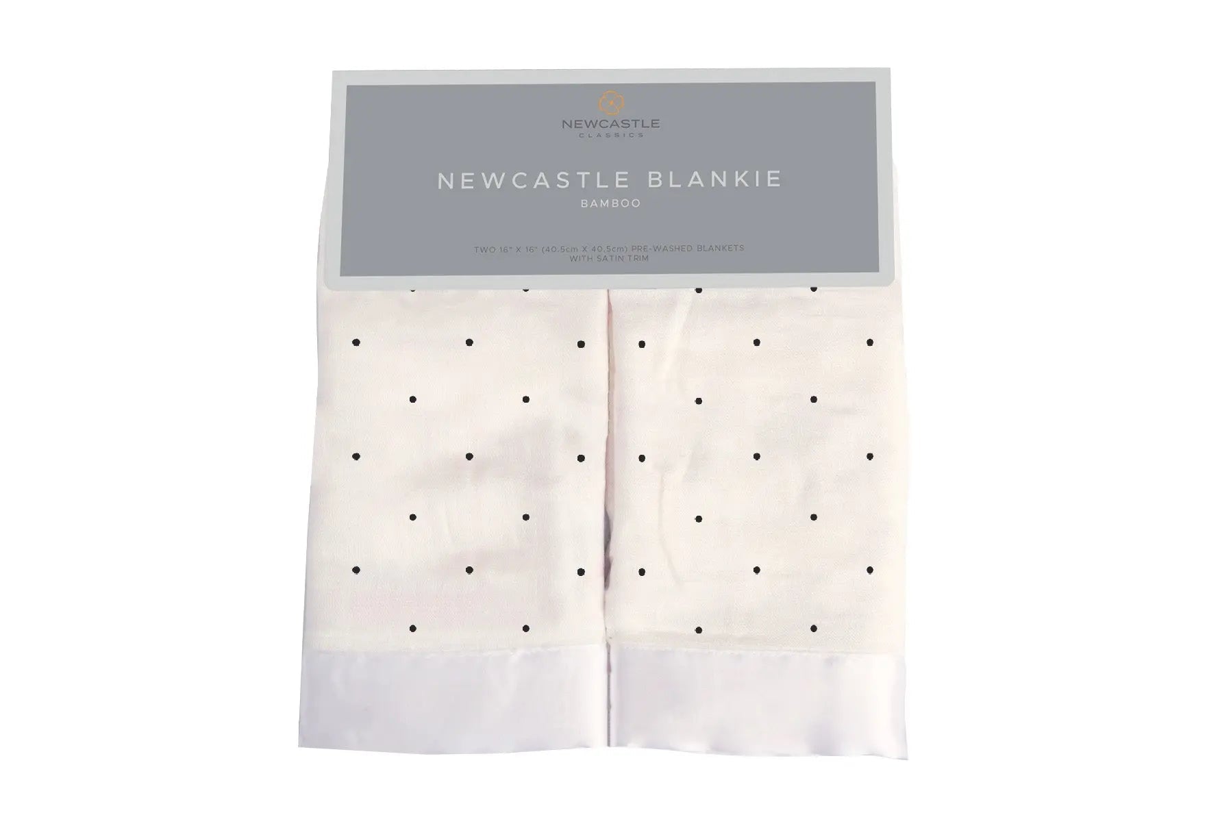Newcastle Classics Black and White Polka Dot Bamboo Newcastle Blankie - 
