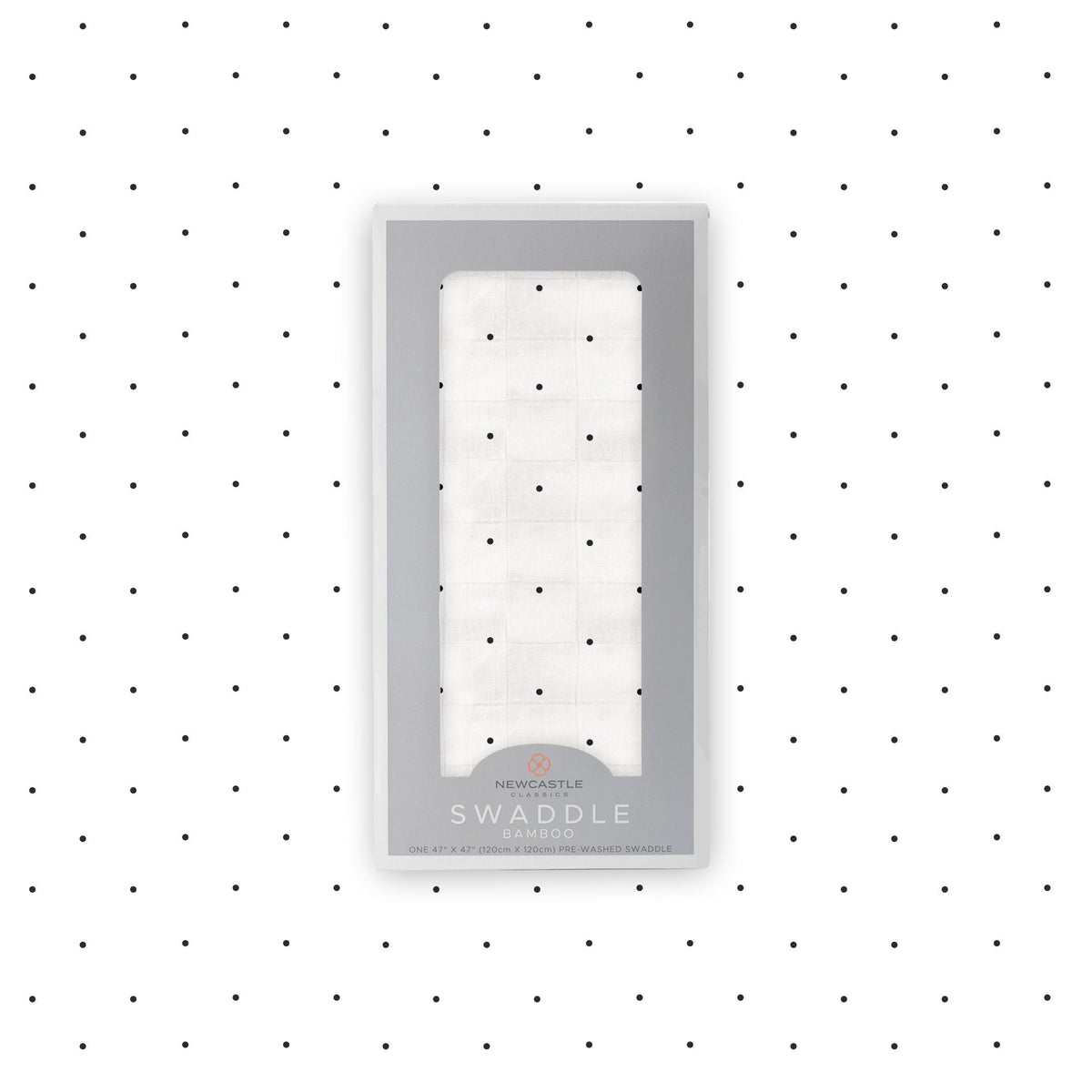 Newcastle Classics Black and White Polka Dot Bamboo Swaddle - 