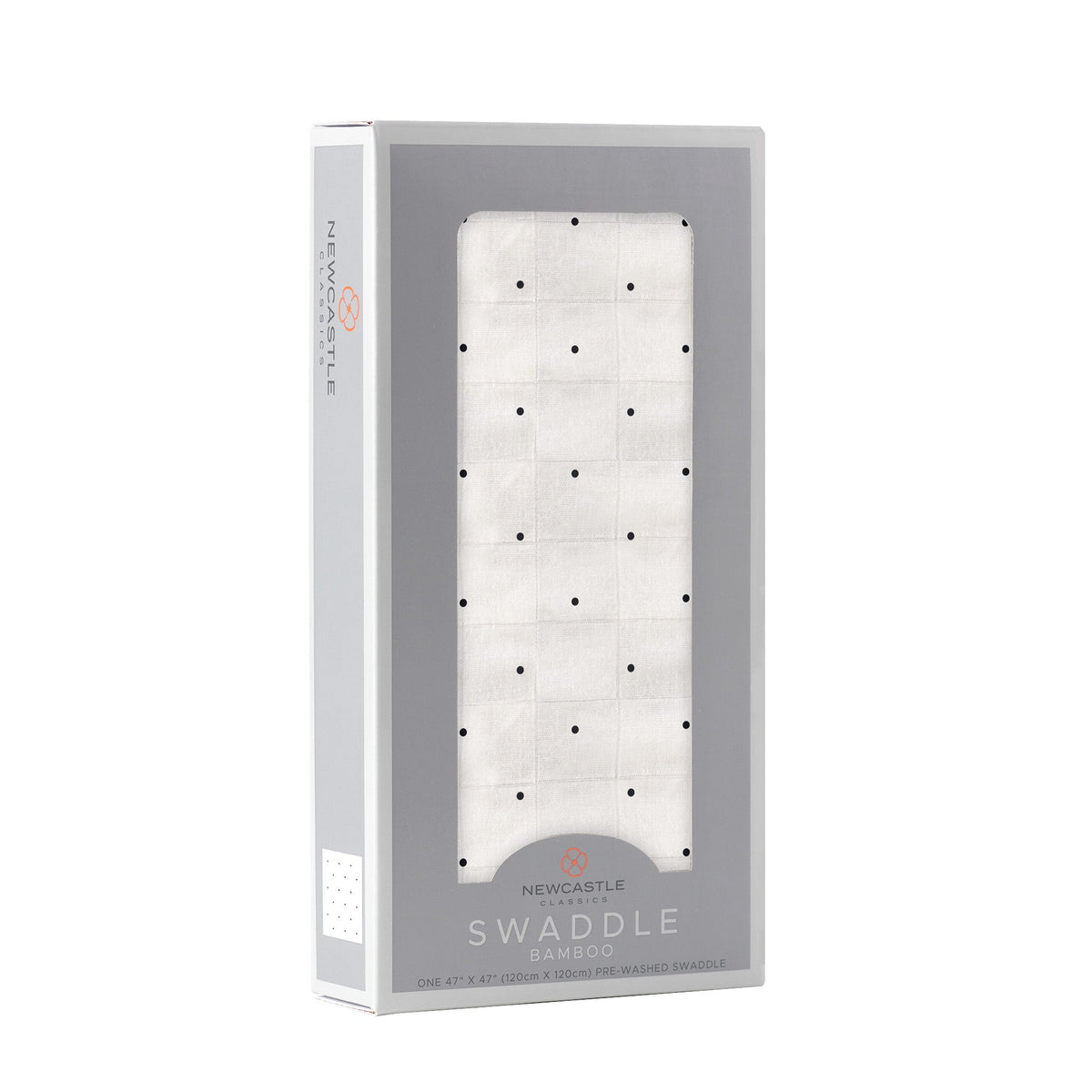 Newcastle Classics Black and White Polka Dot Bamboo Swaddle - 