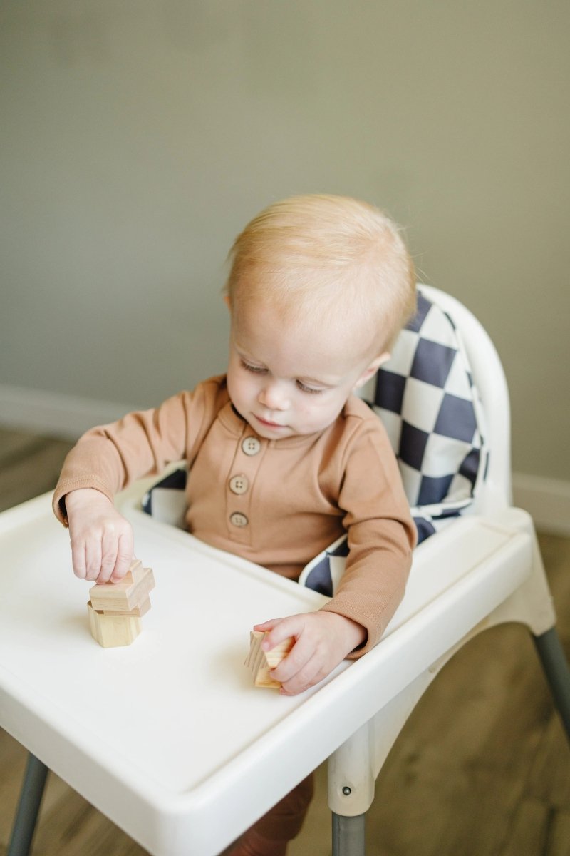 Little Joy Co. Black Checker Cushion Cover For IKEA Antilop Highchair - Everetts Place Boutique - 