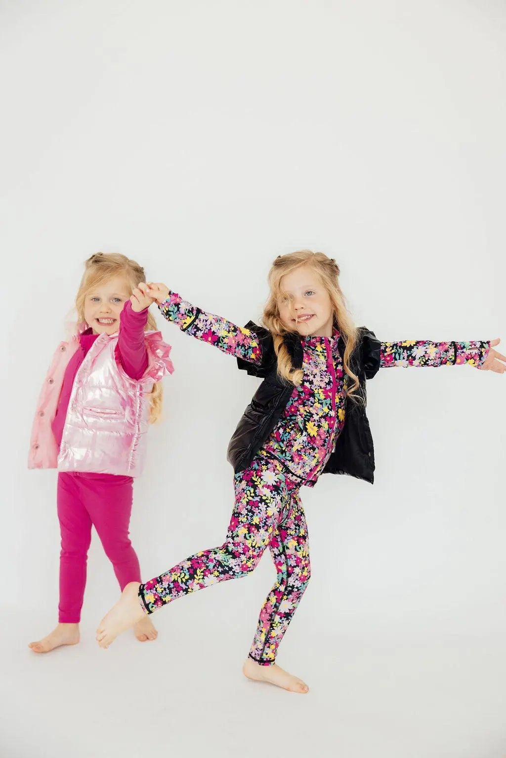 Mila & Rose ® Black Checker Puffer Vest - 