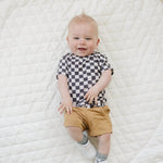 Black Checkered Bamboo Tee - Head, Baby & Toddler Clothing, Child, Linens, Comfort | Everetts Place