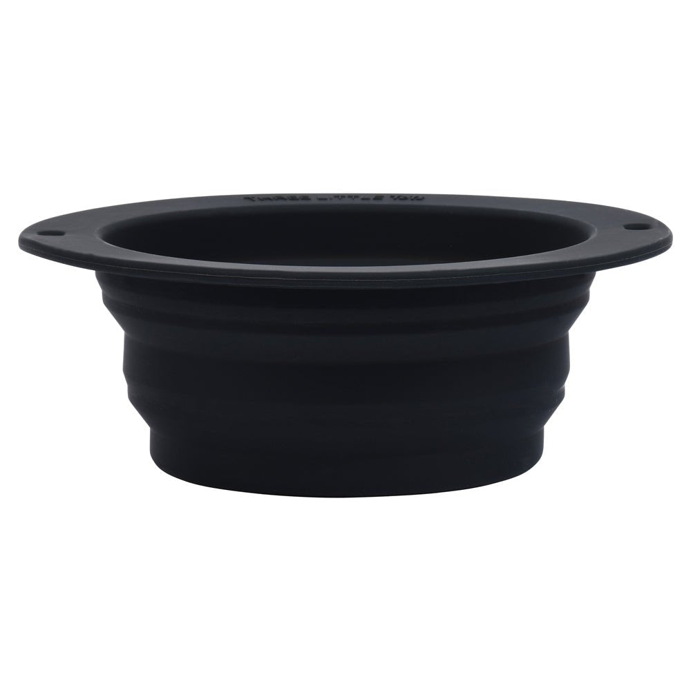Three Little Tots Black Collapsible Bowl for Travel or Home - 