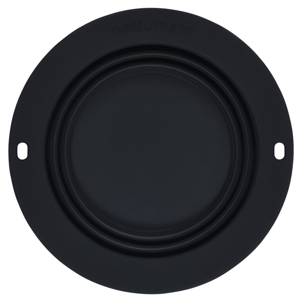 Three Little Tots Black Collapsible Bowl for Travel or Home - 