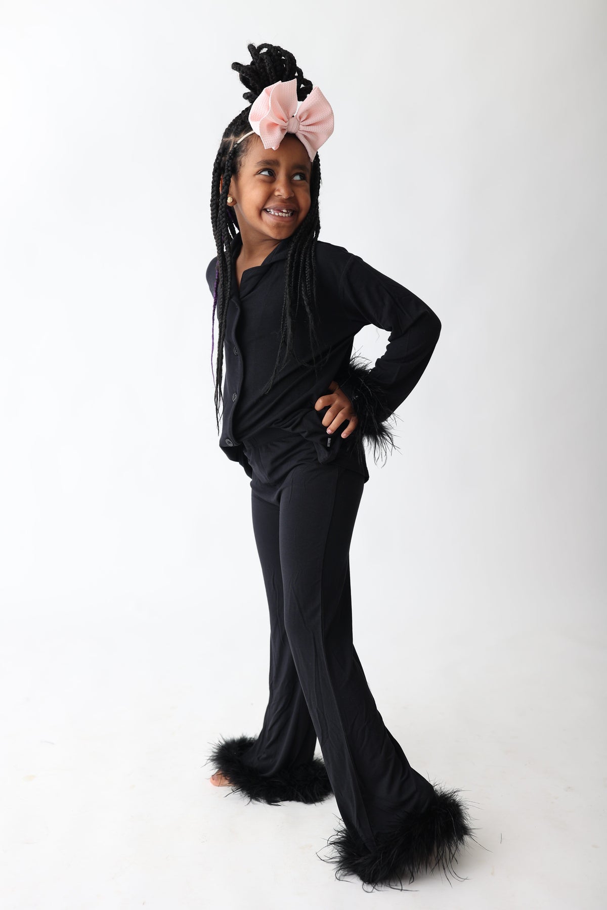 DREAM BIG LITTLE CO BLACK GIRL'S FLARE FEATHERED DREAM SETEveretts Place