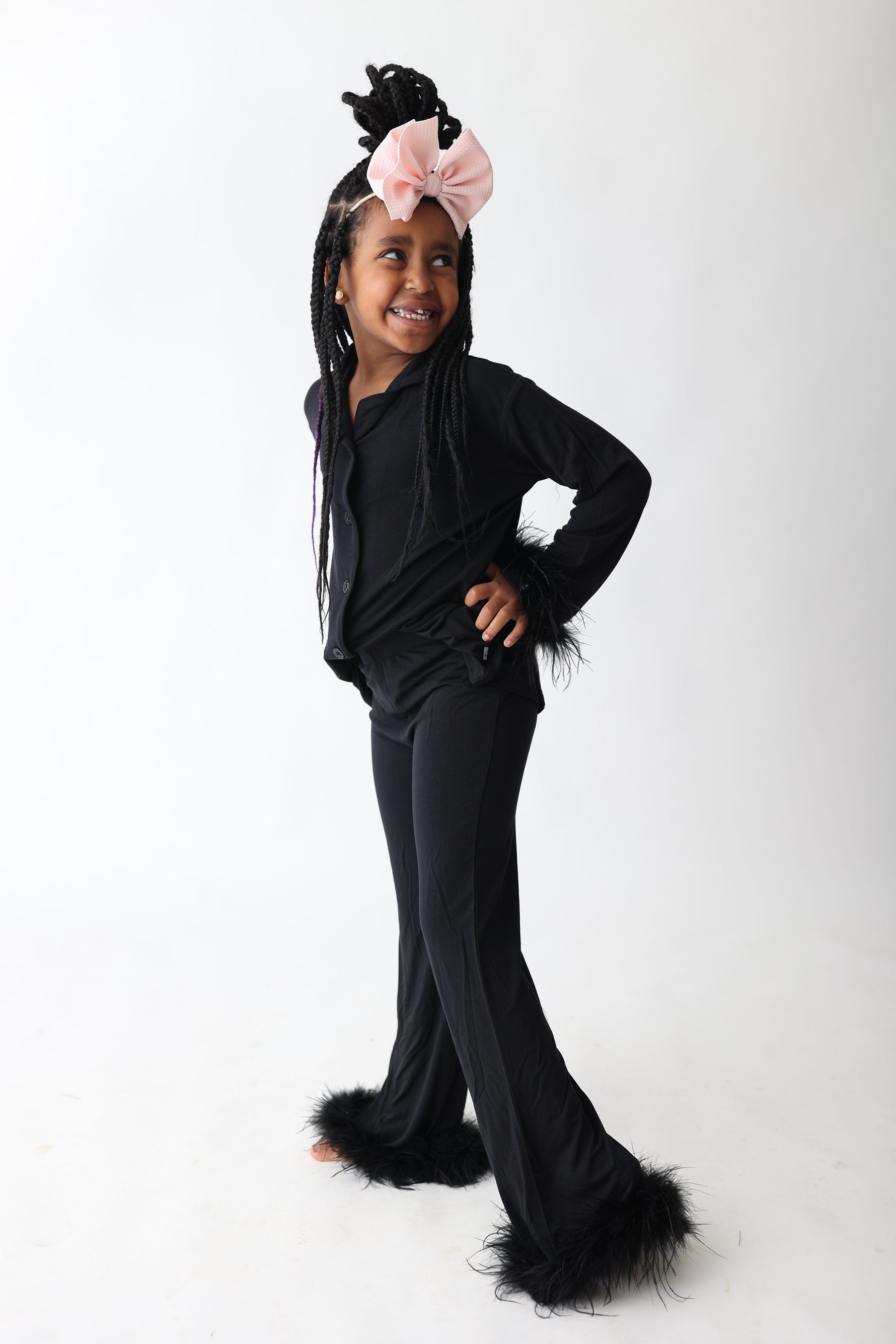 DREAM BIG LITTLE CO BLACK GIRL'S FLARE FEATHERED DREAM SETEveretts Place