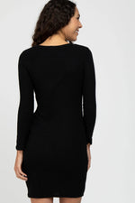PinkBlush Black Knit Long Sleeve Dress - 