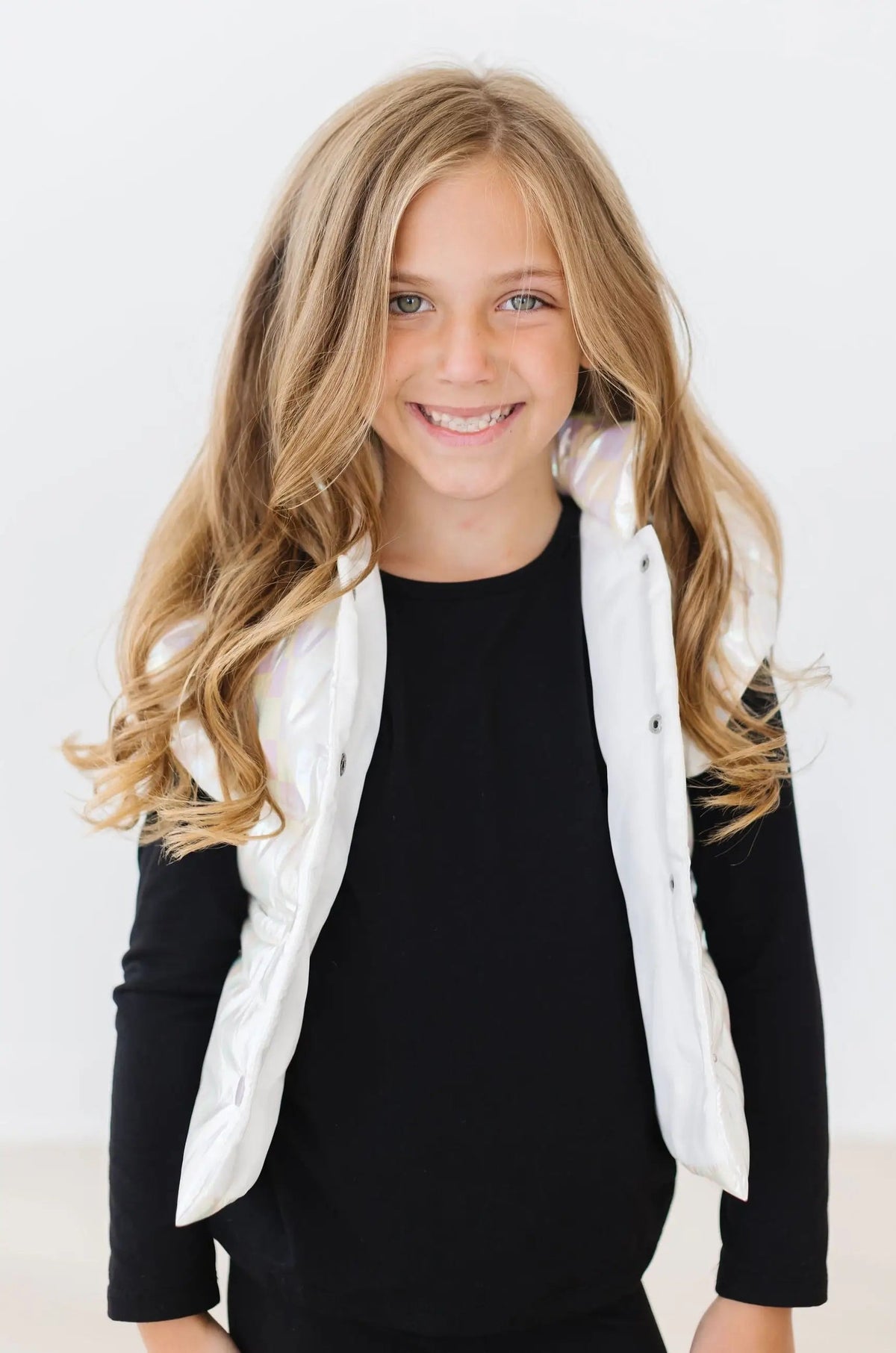 Mila & Rose ® Black L/S Ruffle Tee - 