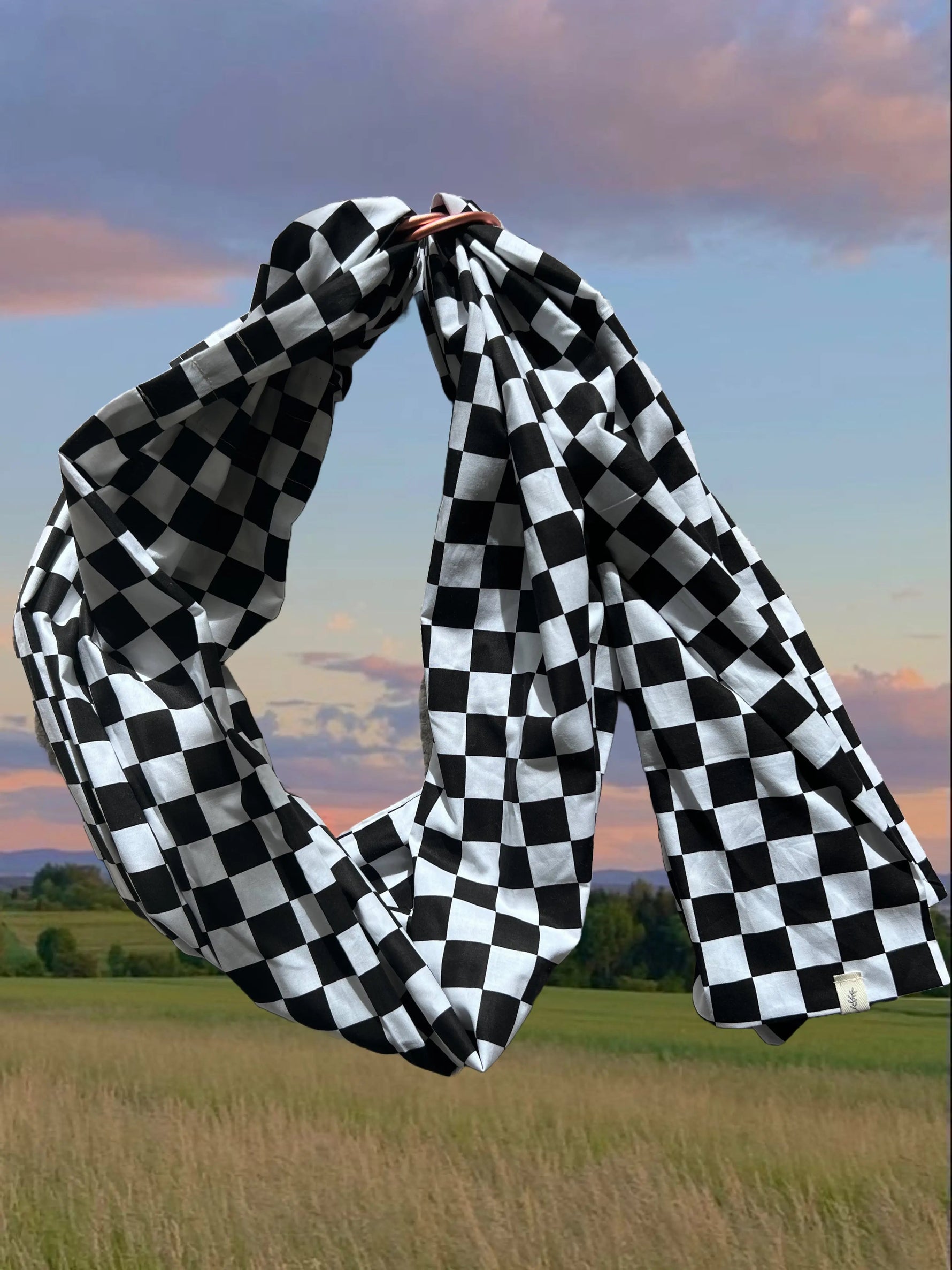 Little Mae & Co Black Race Ring Sling Carrier - 