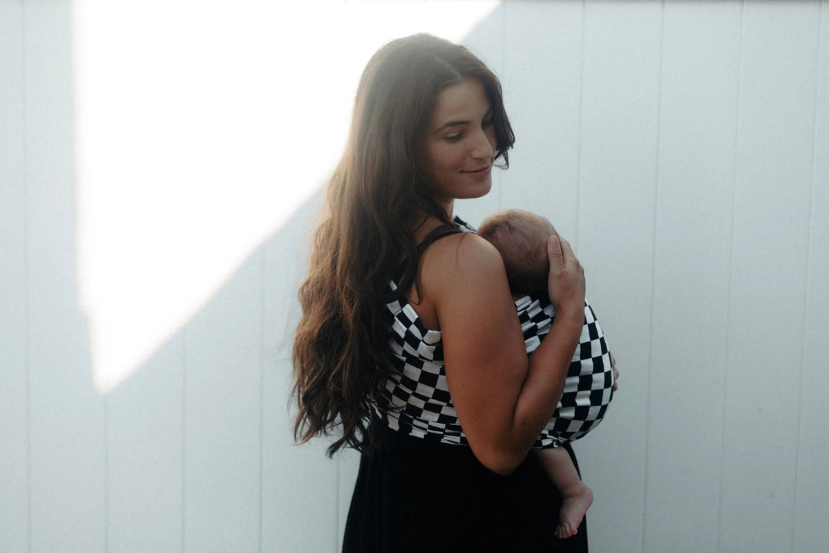 Little Mae & Co Black Race Ring Sling Carrier - 