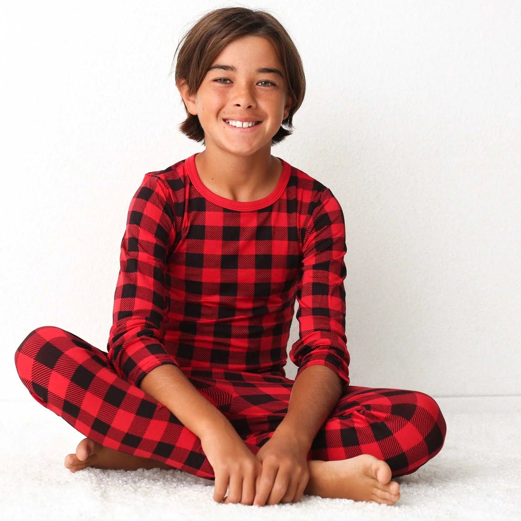Bestaroo Black & Red Plaid Pajama - 