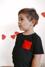 DREAM BIG LITTLE CO BLACK RIB DREAM POCKET TEEEveretts Place
