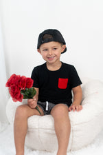 DREAM BIG LITTLE CO BLACK RIB DREAM POCKET TEEEveretts Place