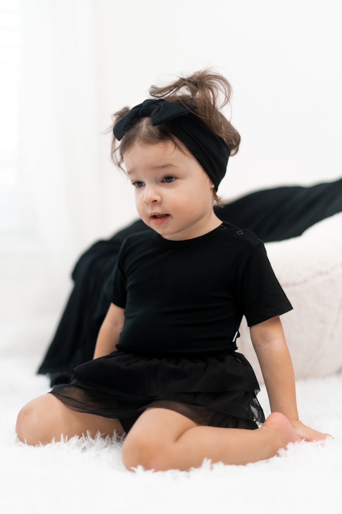 DREAM BIG LITTLE CO BLACK RIB DREAM TUTU BODYSUIT DRESSEveretts Place