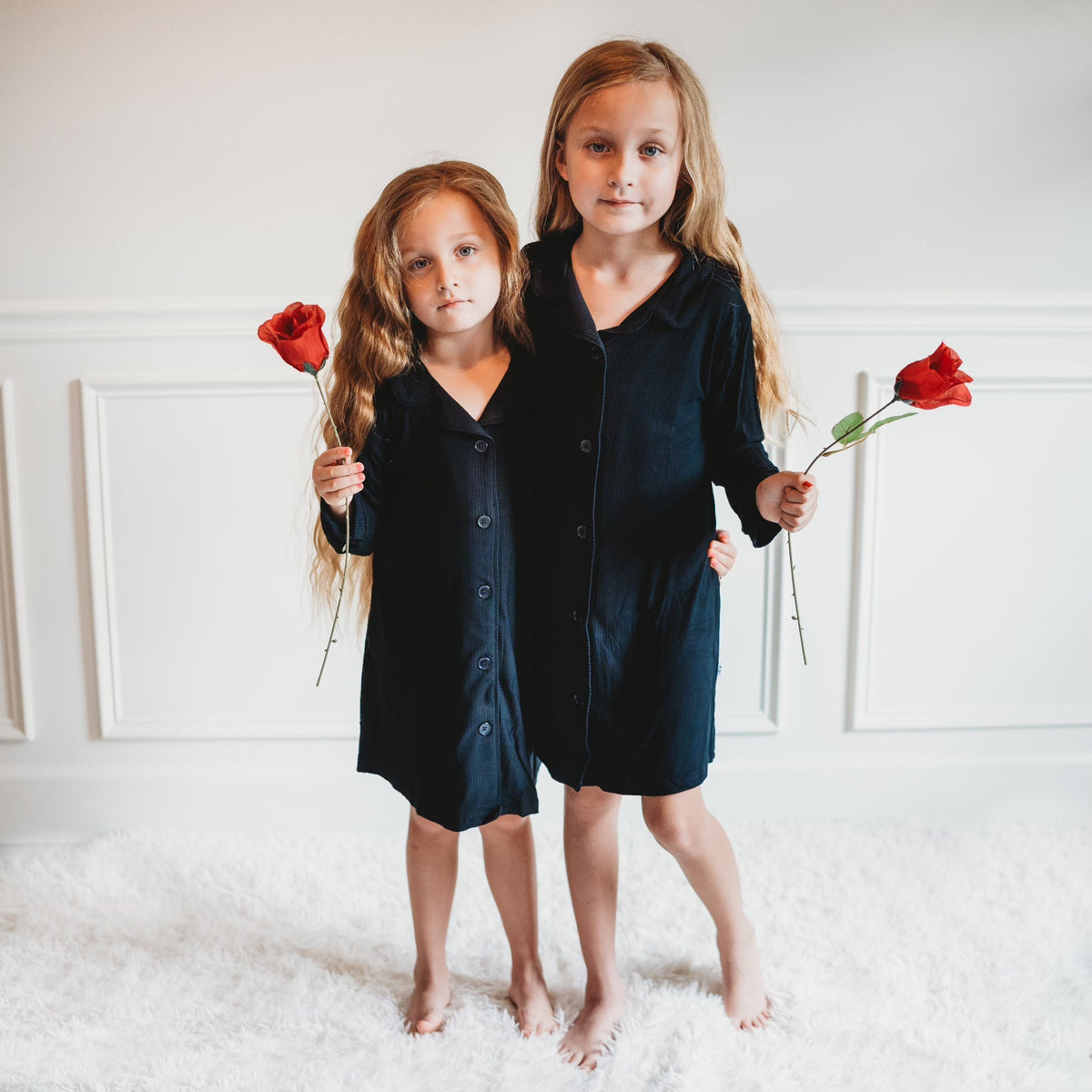 DREAM BIG LITTLE CO BLACK RIB GIRL'S DREAM GOWNEveretts Place
