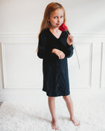 DREAM BIG LITTLE CO BLACK RIB GIRL'S DREAM GOWNEveretts Place
