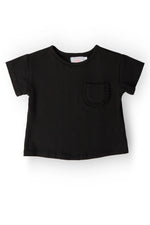 Black Ruffle Pocket Tee - Sleeve, White, Fashion, Active Shirt, Baby & Toddler Clothing | Everetts Place