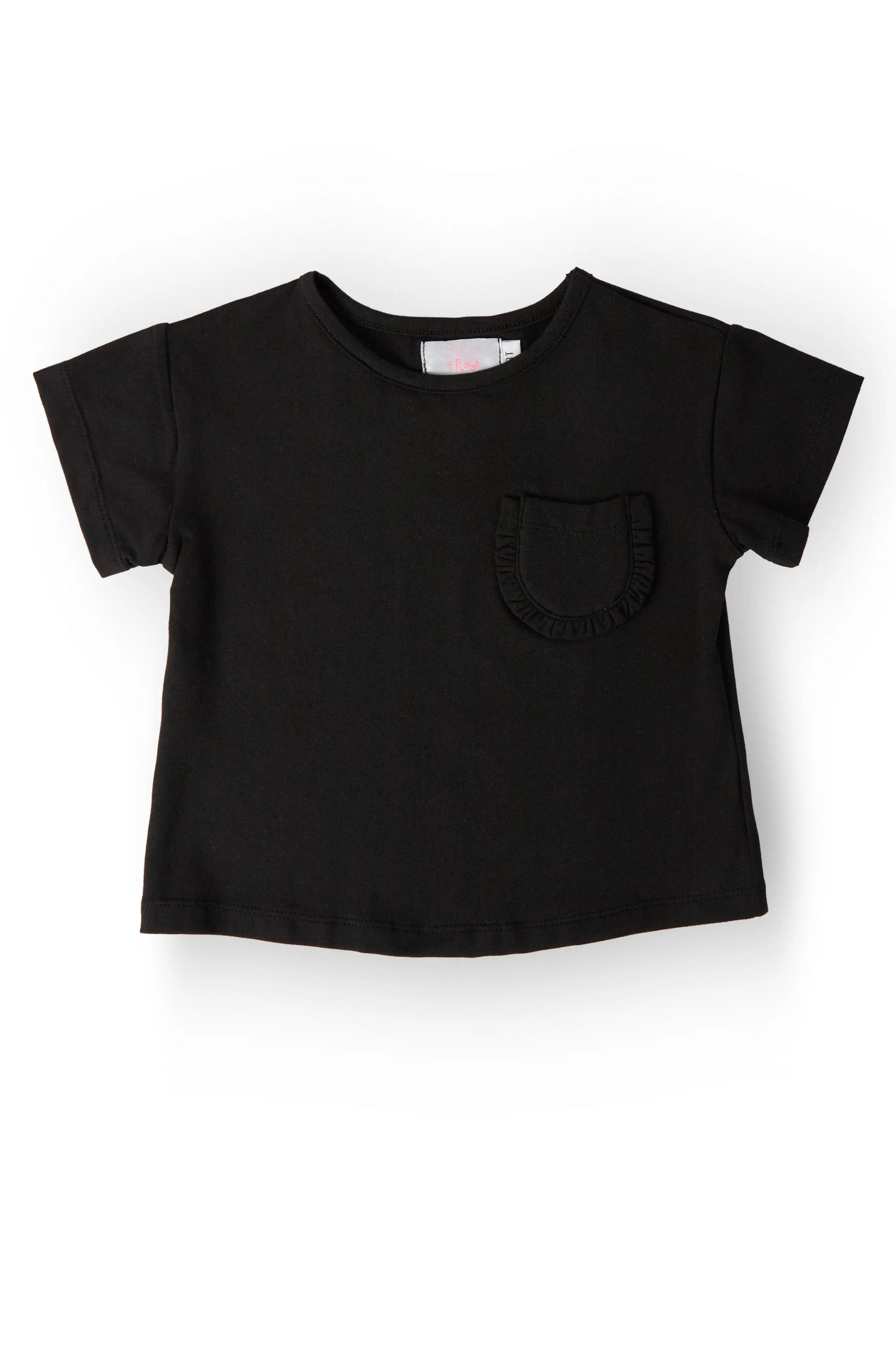 Black Ruffle Pocket Tee - Sleeve, White, Fashion, Active Shirt, Baby & Toddler Clothing | Everetts Place