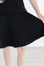 Mila & Rose ® Black Scrunchy Twirl Skort - 