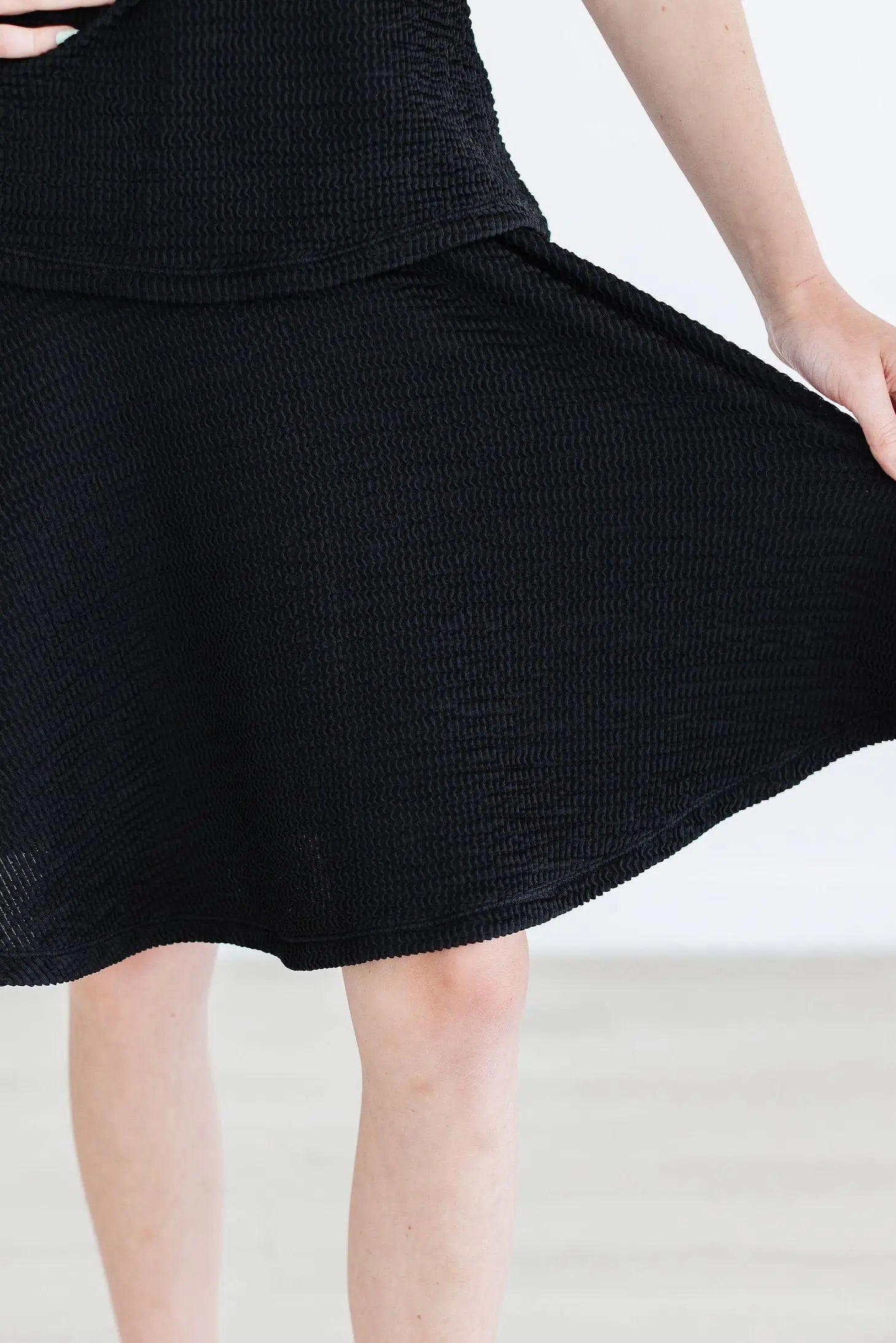 Mila & Rose ® Black Scrunchy Twirl Skort - 
