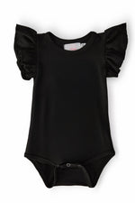 Black S/S Flutter Bodysuit - Baby & Toddler Clothing, Swimwear, Clothing | Everetts Place