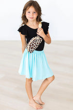Mila & Rose ® Black S/S Flutter Sleeve Leotard - 