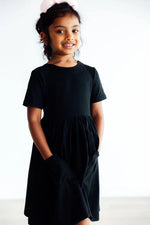 Mila & Rose ® Black S/S Pocket Twirl Dress - 