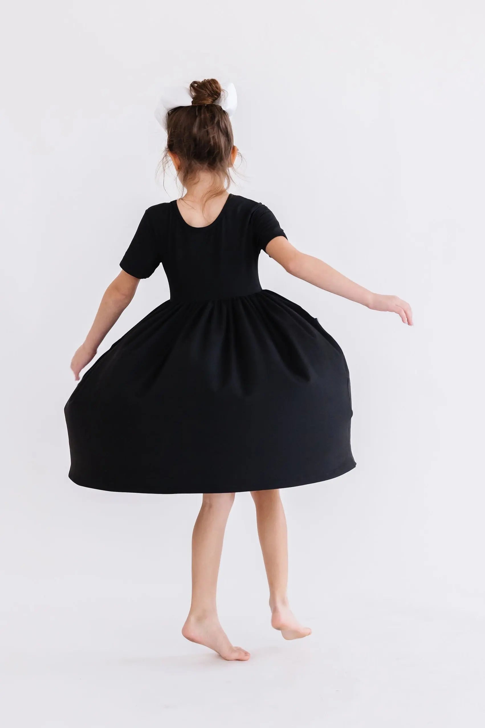 Mila & Rose ® Black S/S Pocket Twirl Dress - 