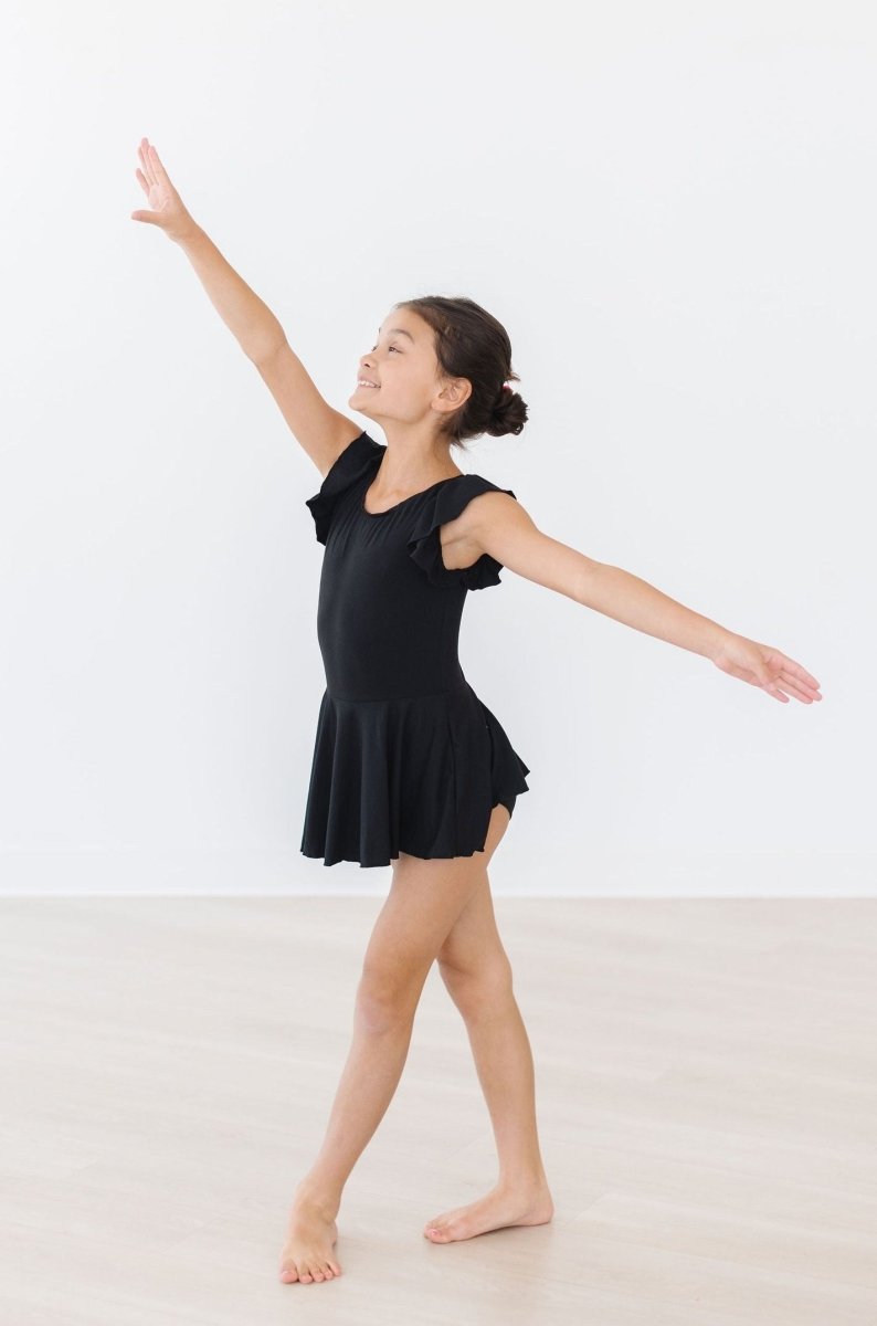 Mila & Rose ® Black S/S Twirl Leotard - 