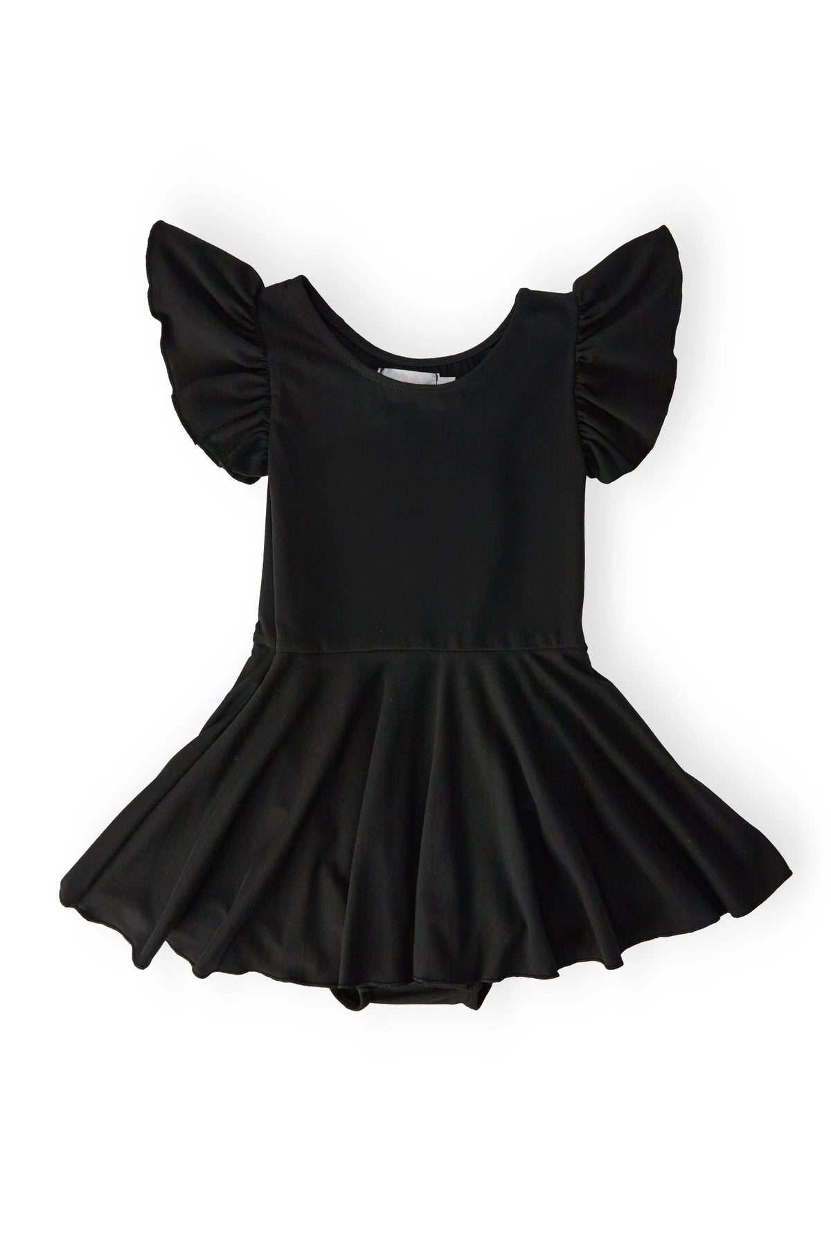 Black S/S Twirl Leotard - Fashion, Dress, One-piece garment, Day Dress, Ruffle | Everetts Place