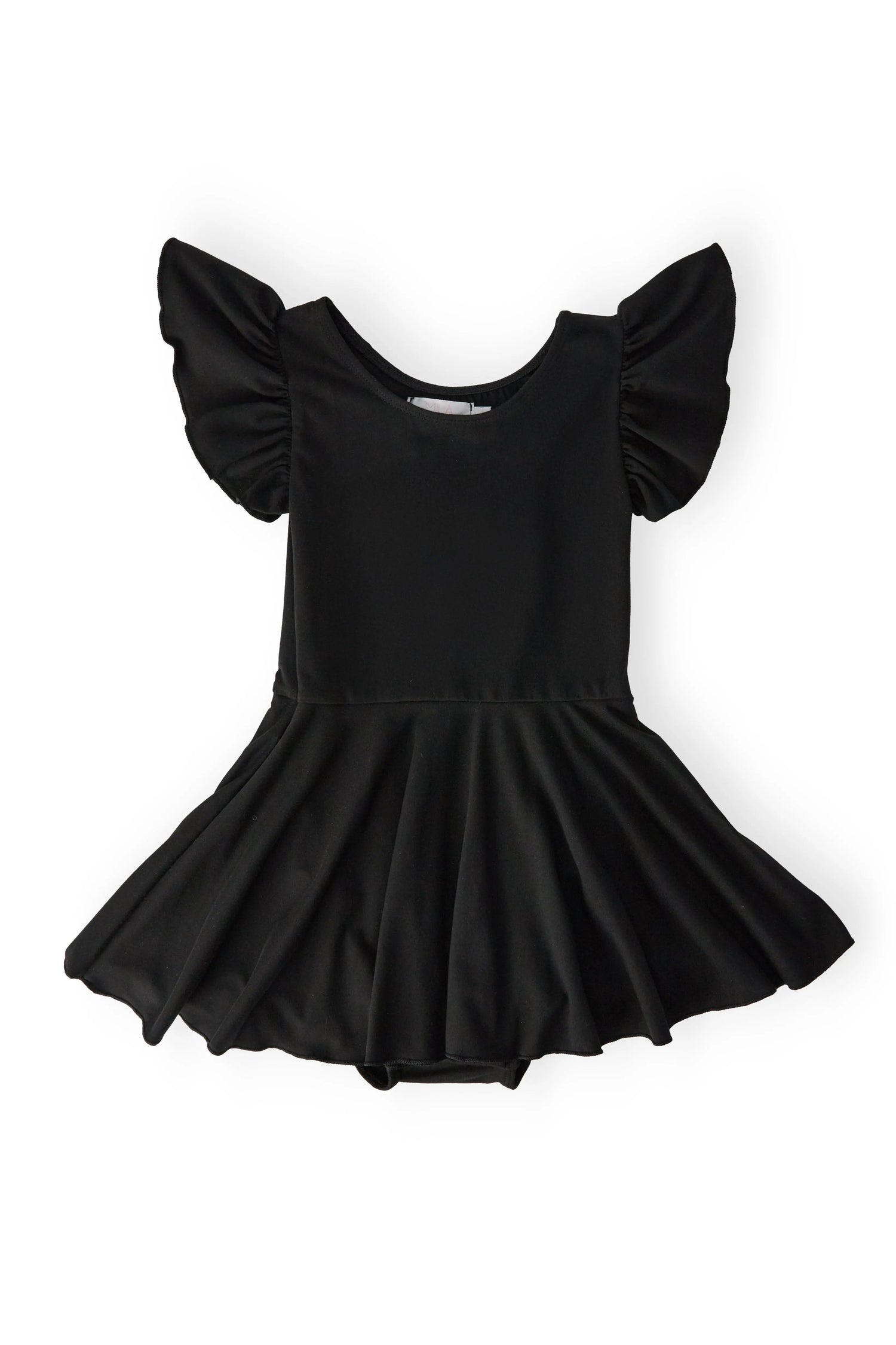Black S/S Twirl Leotard - Fashion, Dress, One-piece garment, Day Dress, Ruffle | Everetts Place