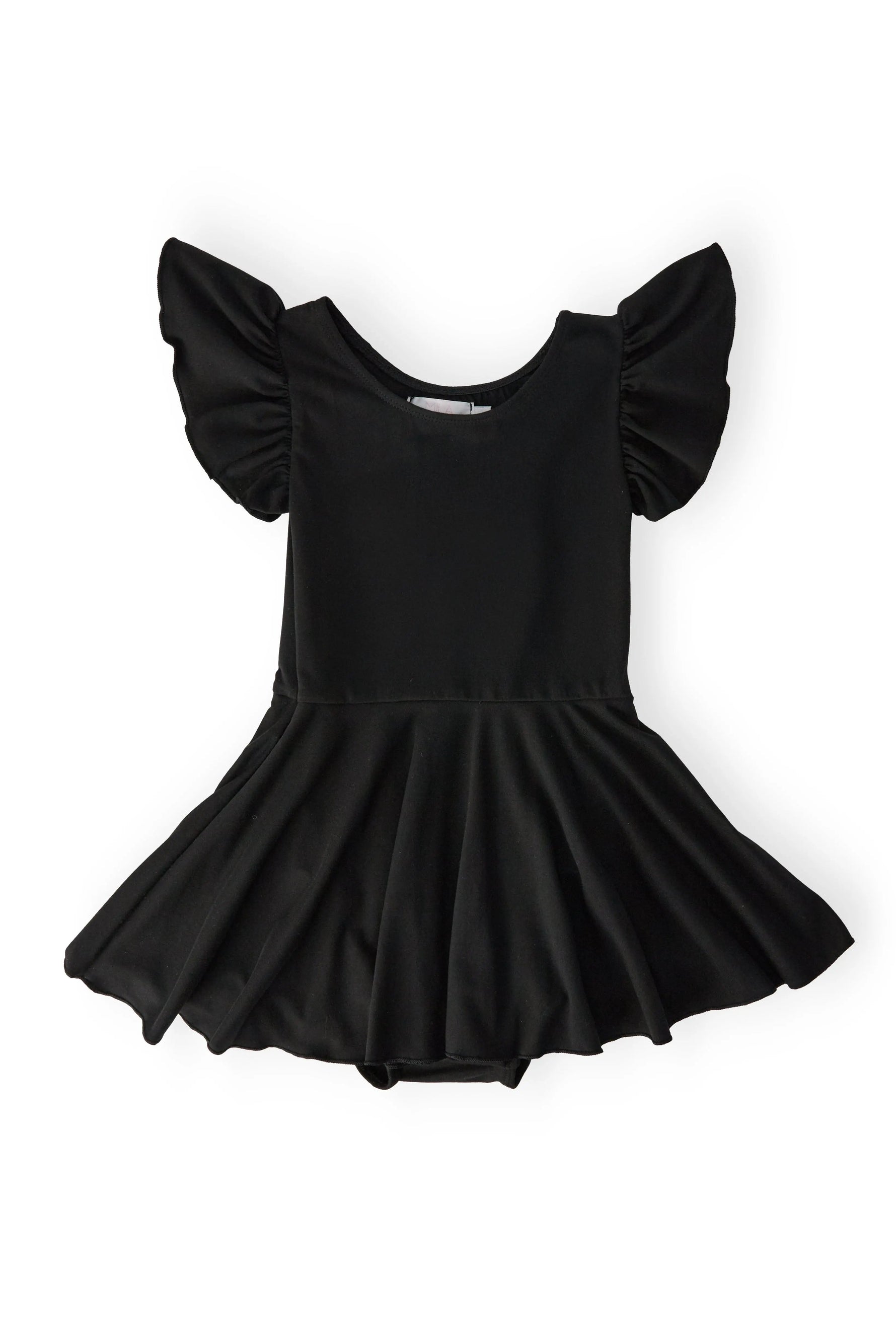 Black S/S Twirl Leotard - Fashion, Dress, One-piece garment, Day Dress, Ruffle | Everetts Place