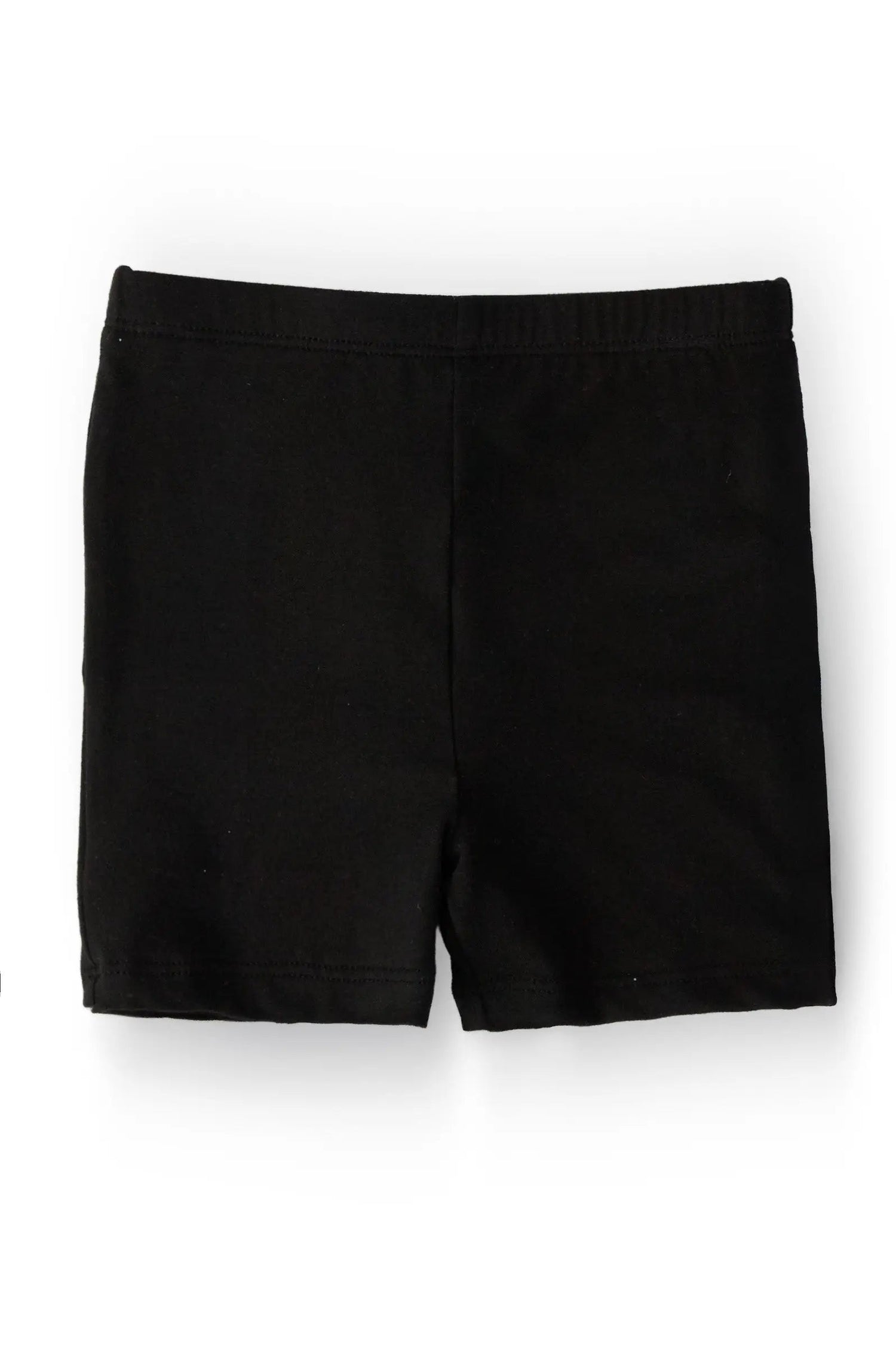 Black twirl shorts with a high waist for girls