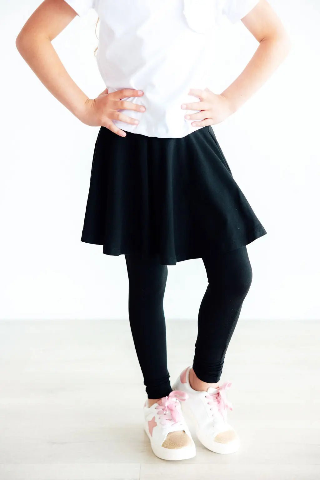 Black Twirl Skegging - Waist, Tights, Fashion design, Skort, Leggings | Everetts Place