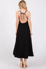 PinkBlush Black V - Neck Maxi Dress - 
