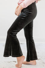 Mila & Rose ® Black Velvet Bells High Waist Pants For Girls And Teens - 