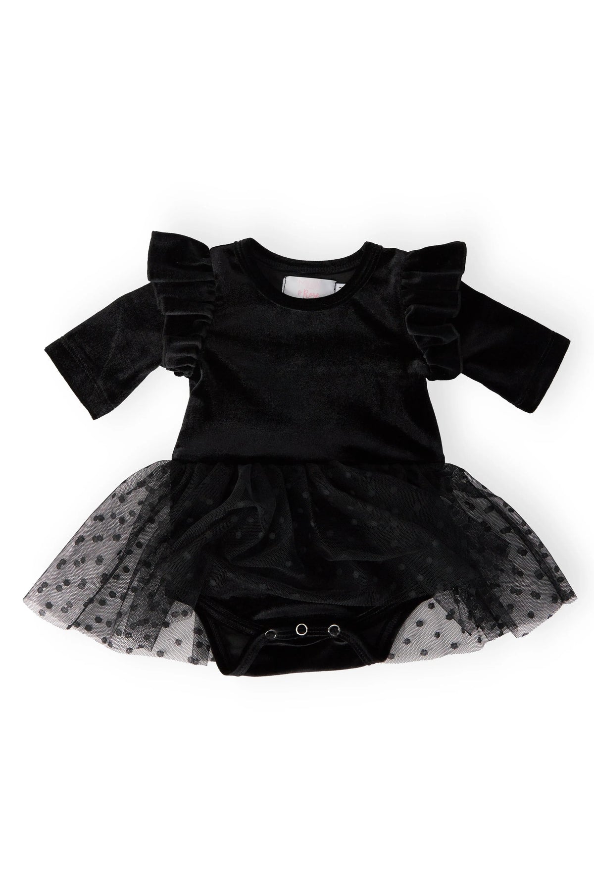Mila & Rose ® Black Velvet Tutu Bodysuit - 