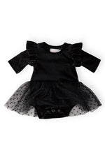 Mila & Rose ® Black Velvet Tutu Bodysuit - 
