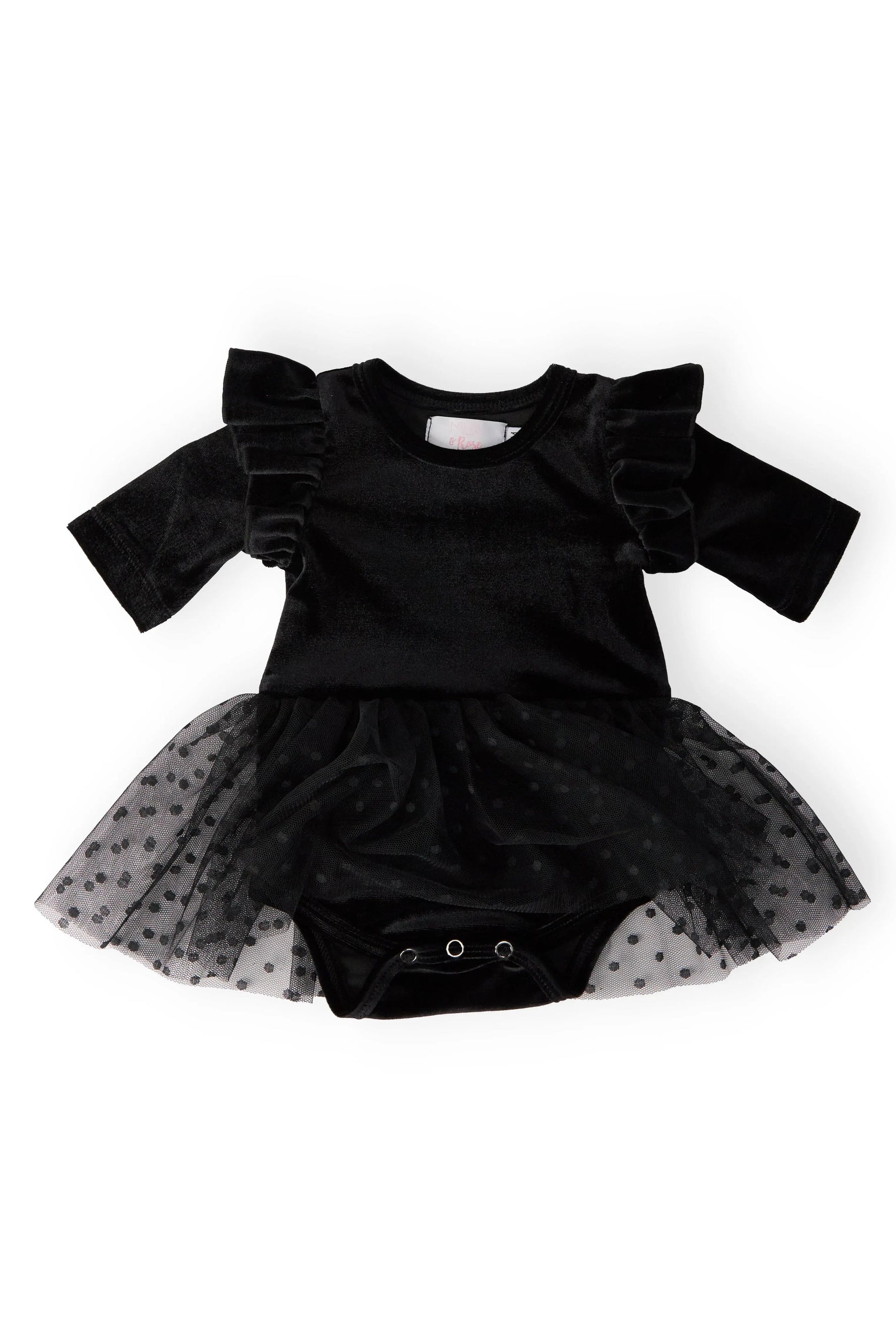 Mila & Rose ® Black Velvet Tutu Bodysuit - 