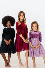 Mila & Rose ® Black Velvet Tutu Dress for Girls with Scoop Back and Ballet Neckline - 