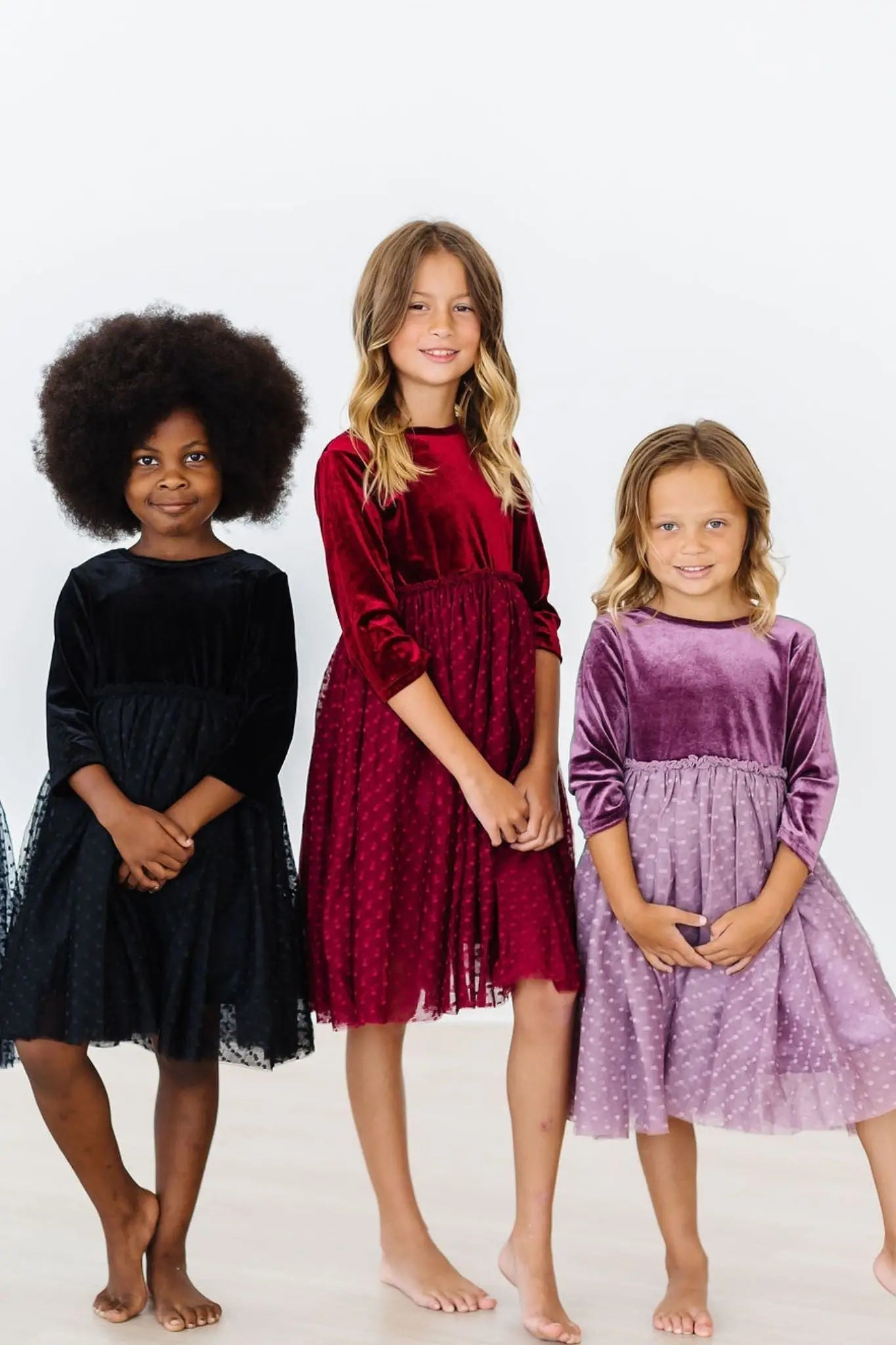 Mila & Rose ® Black Velvet Tutu Dress for Girls with Scoop Back and Ballet Neckline - 