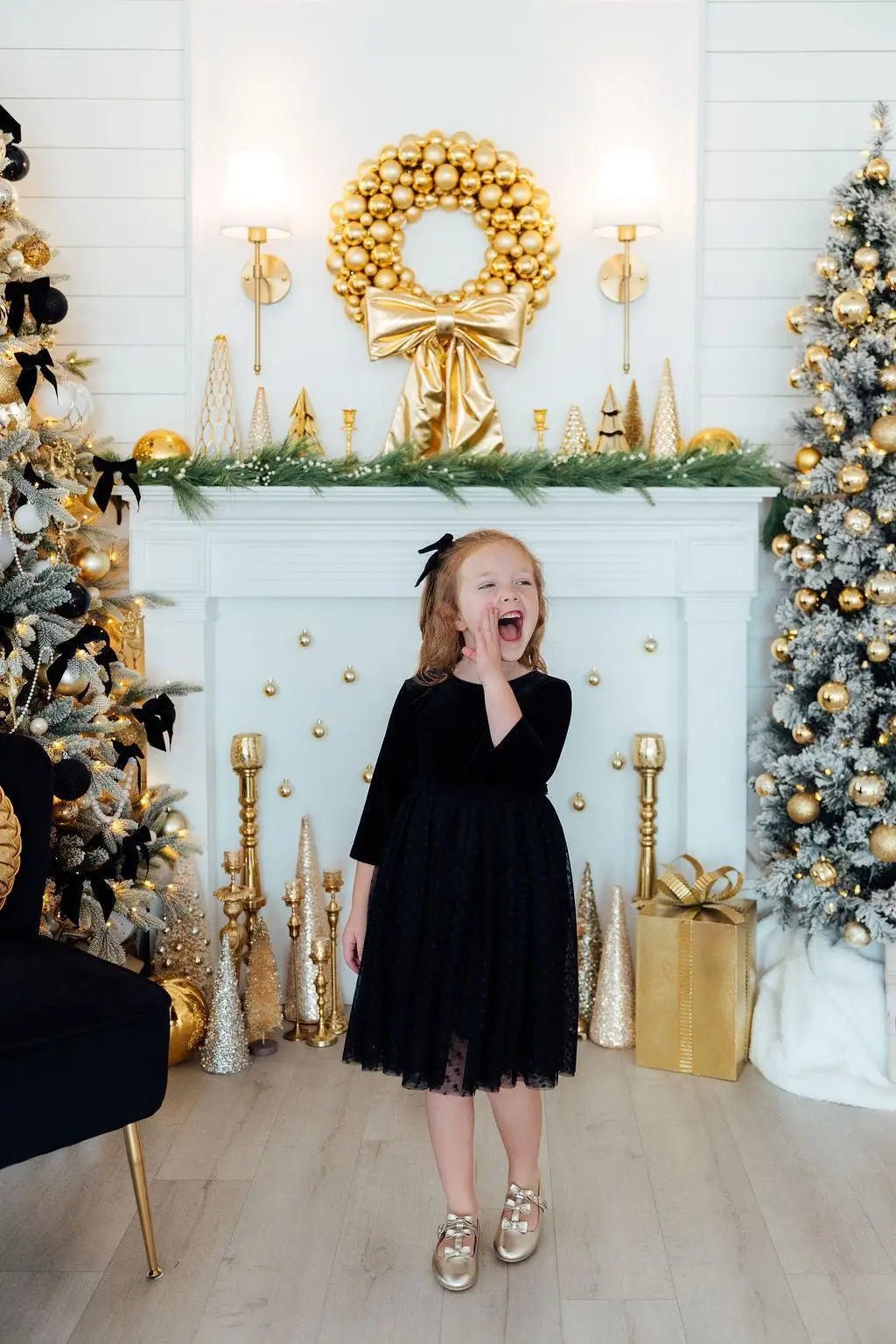 Mila & Rose ® Black Velvet Tutu Dress for Girls with Scoop Back and Ballet Neckline - 