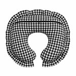 Little Mae & Co Black White Gingham Ruffle Nursing Pillow Cover - 