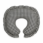Little Mae & Co Black White Gingham Ruffle Nursing Pillow Cover - 